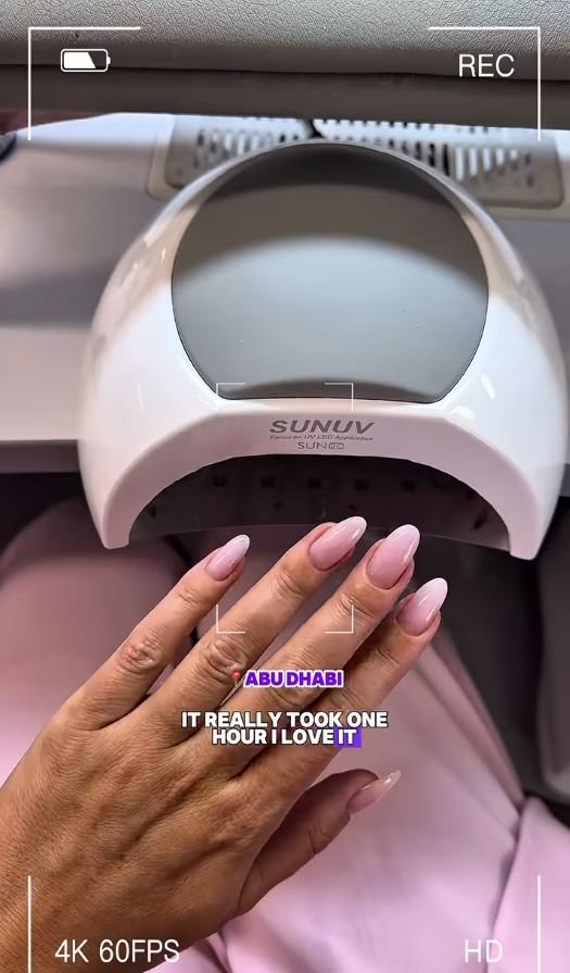 Gel curing under the lamp